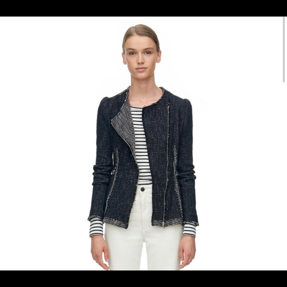Rebecca Taylor structure tweed blazer Sz 2